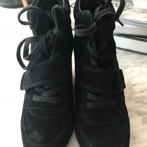 ASH black suede booties